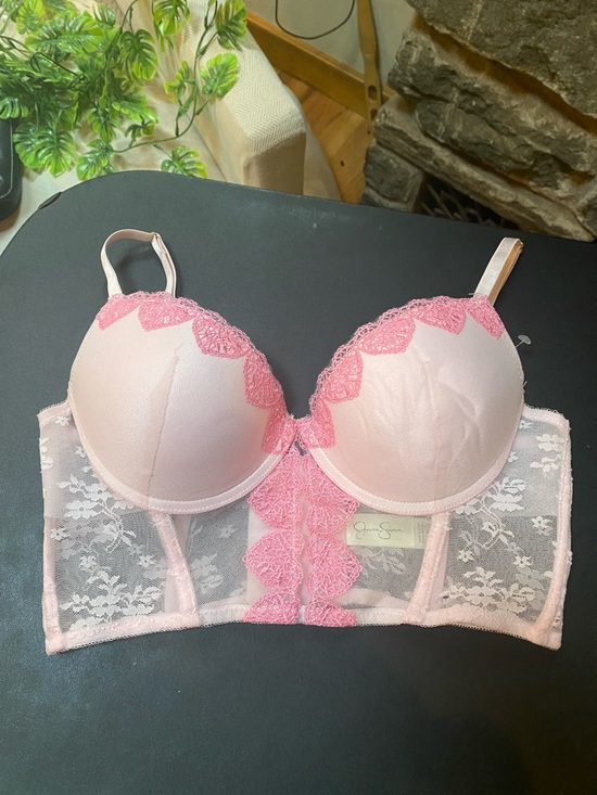 Jessica Simpson Other - Jessica Simpson Pink Lace Longline Bra